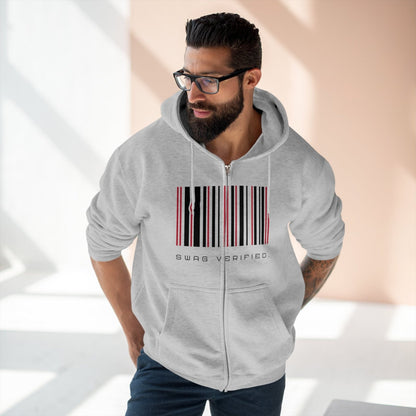 Unisex Premium Full Zip Hoodie - Swag Verified. Barcode | CA - Ohhh So Swag