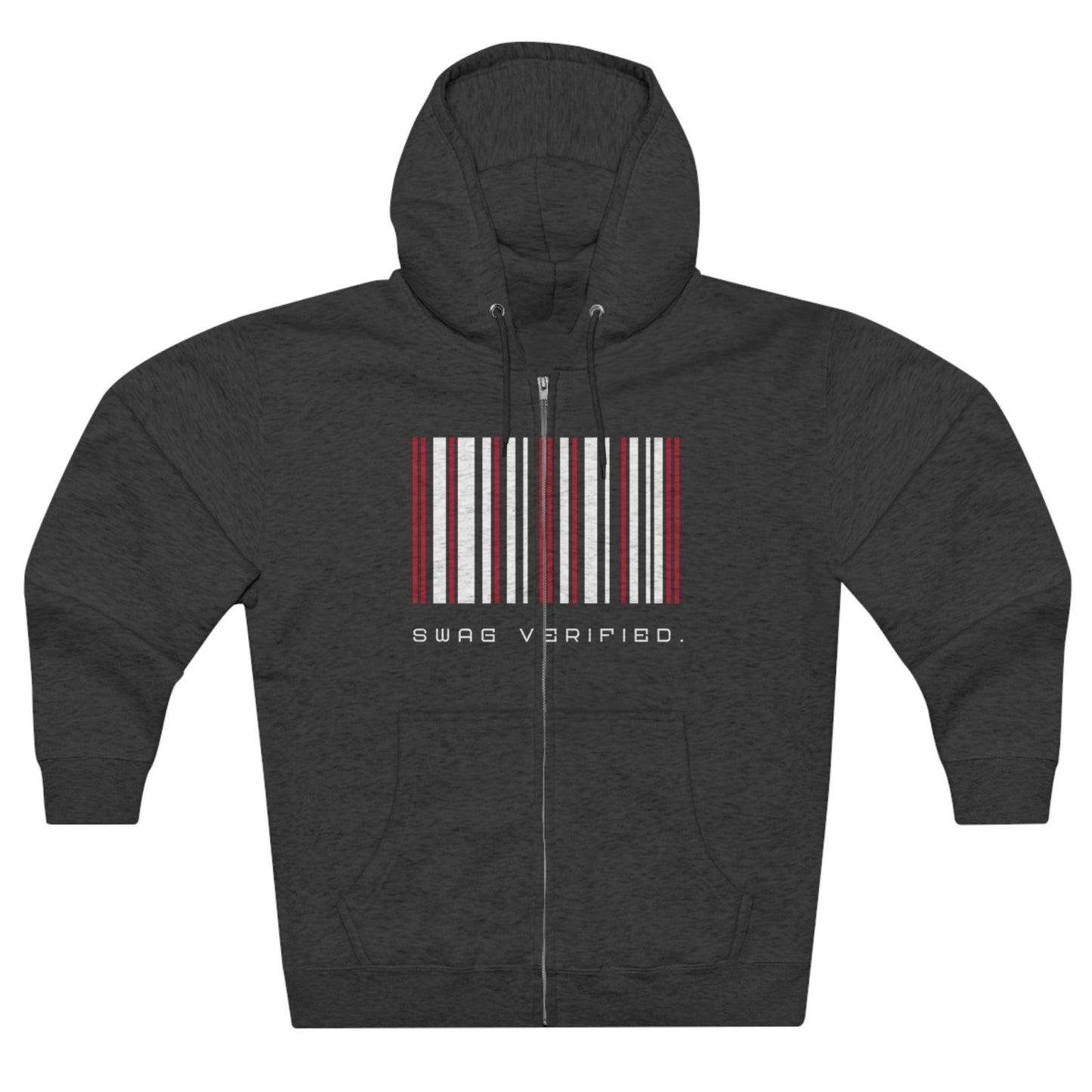 Unisex Premium Full Zip Hoodie - Swag Verified. Barcode | CA - Ohhh So Swag