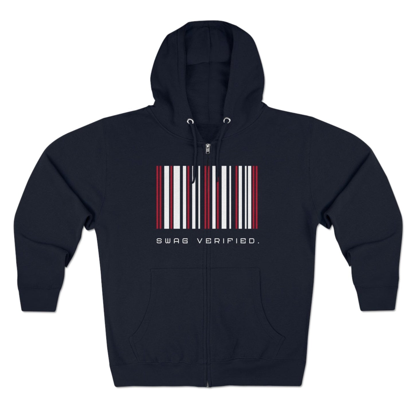 Unisex Premium Full Zip Hoodie - Swag Verified. Barcode | CA - Ohhh So Swag