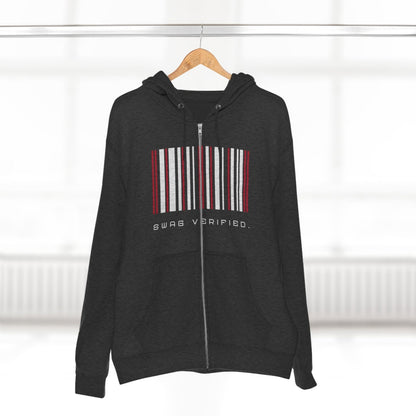 Unisex Premium Full Zip Hoodie - Swag Verified. Barcode | CA - Ohhh So Swag