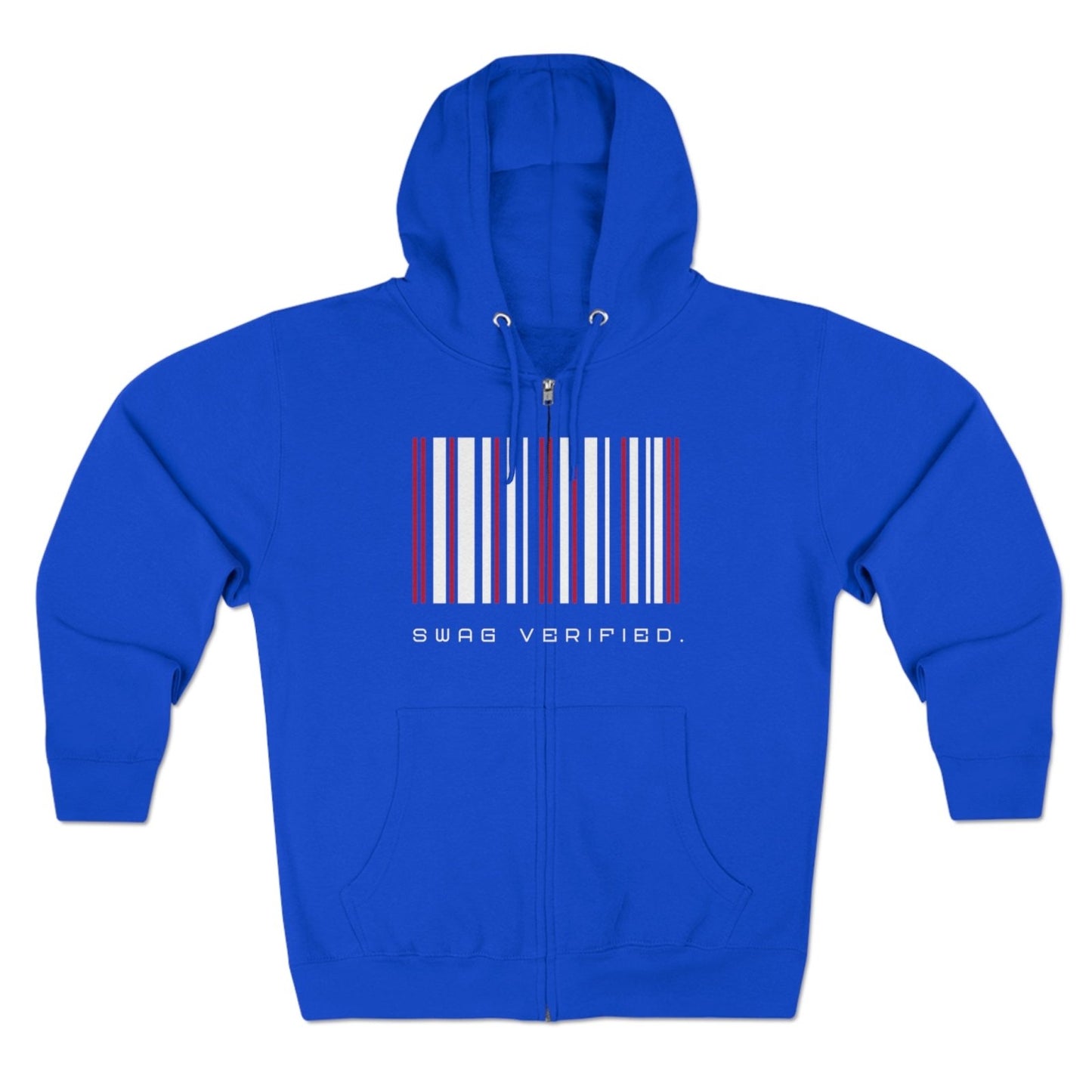 Unisex Premium Full Zip Hoodie - Swag Verified. Barcode | CA - Ohhh So Swag