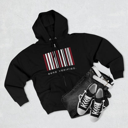 Unisex Premium Full Zip Hoodie - Swag Verified. Barcode | CA - Ohhh So Swag