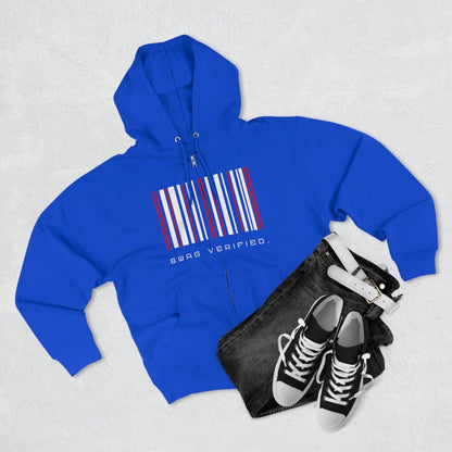 Unisex Premium Full Zip Hoodie - Swag Verified. Barcode | CA - Ohhh So Swag