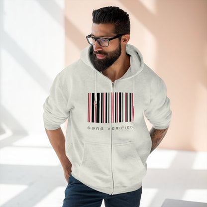 Unisex Premium Full Zip Hoodie - Swag Verified. Barcode | CA - Ohhh So Swag