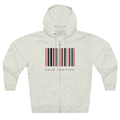 Unisex Premium Full Zip Hoodie - Swag Verified. Barcode | CA - Ohhh So Swag