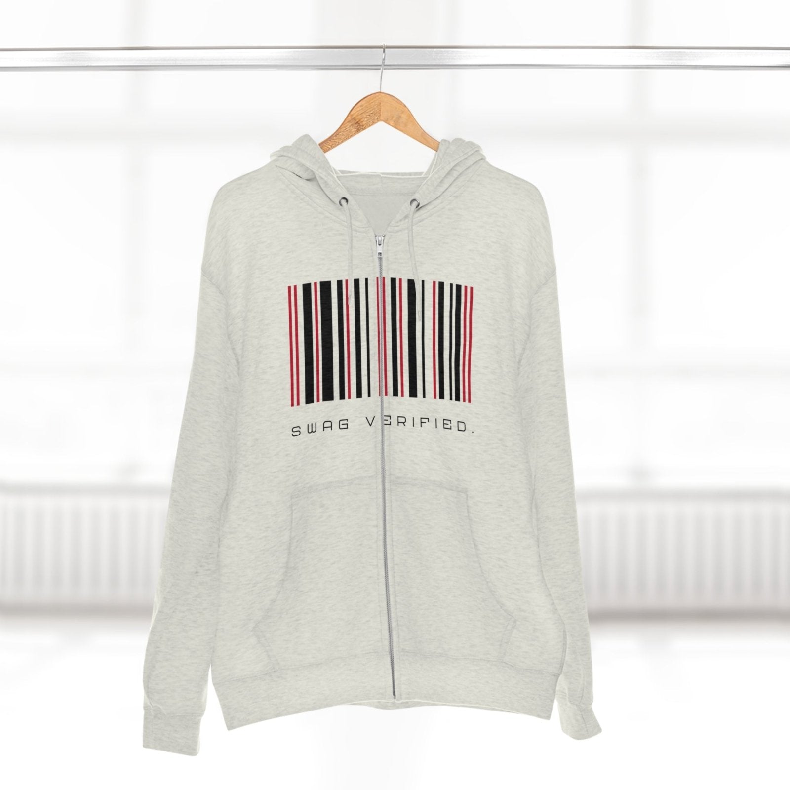 Unisex Premium Full Zip Hoodie - Swag Verified. Barcode | CA - Ohhh So Swag