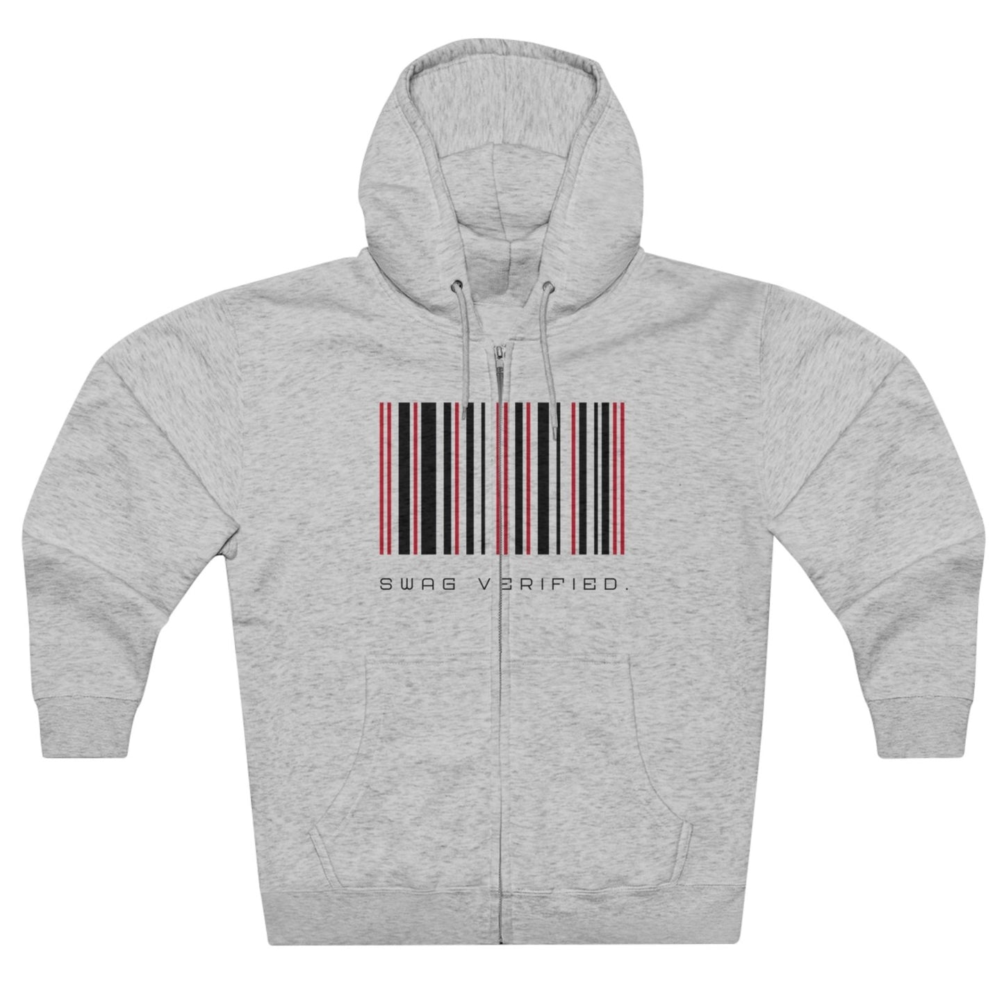 Unisex Premium Full Zip Hoodie - Swag Verified. Barcode | CA - Ohhh So Swag