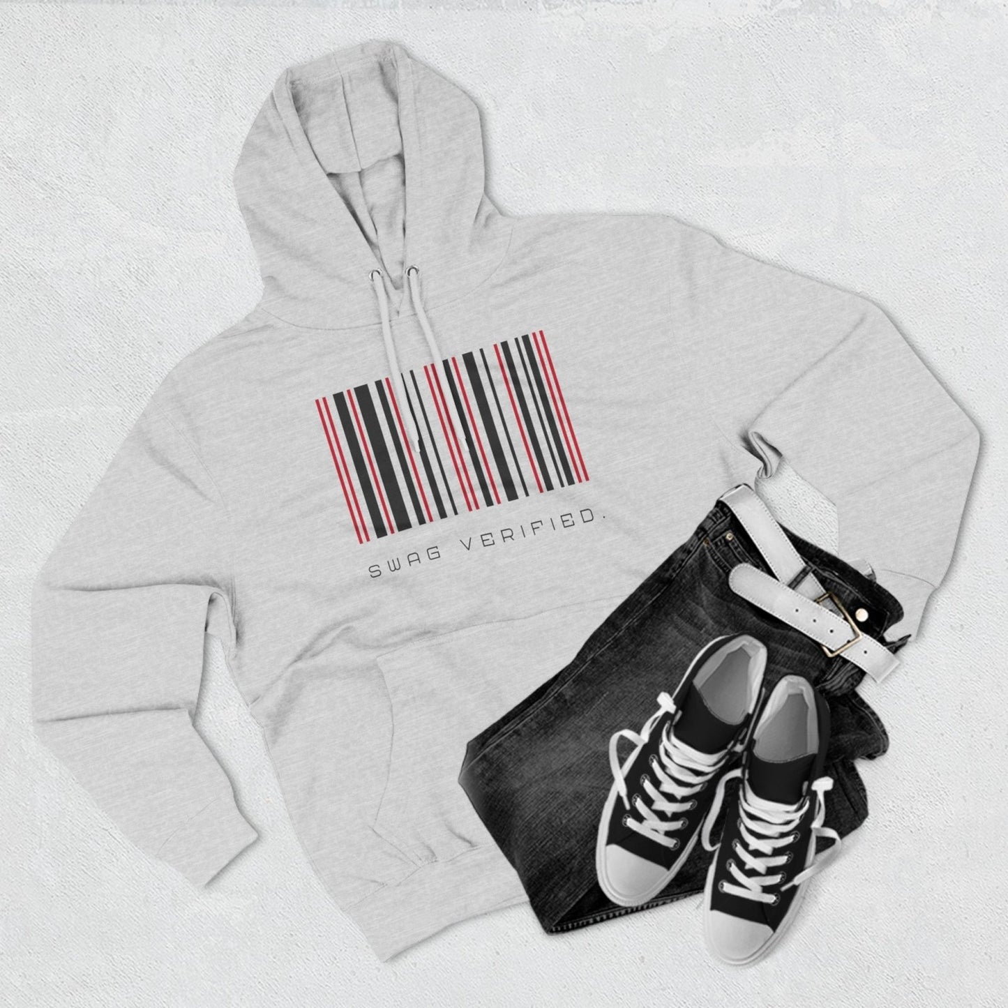 Unisex Premium Pullover Graphic Hoodie - Swag Verified. Barcode | CA - Ohhh So Swag