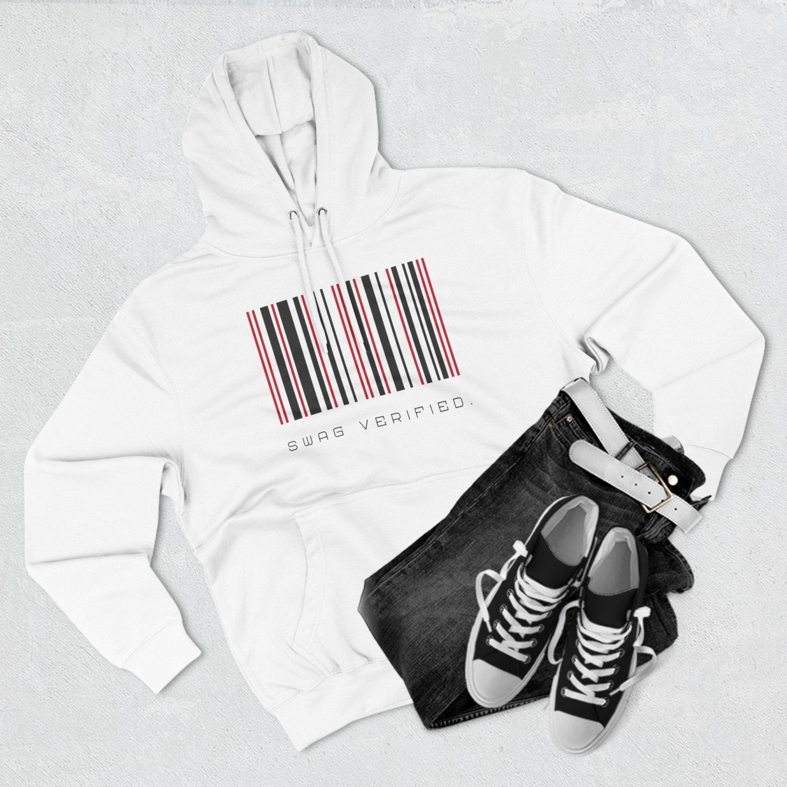 Unisex Premium Pullover Graphic Hoodie - Swag Verified. Barcode | CA - Ohhh So Swag