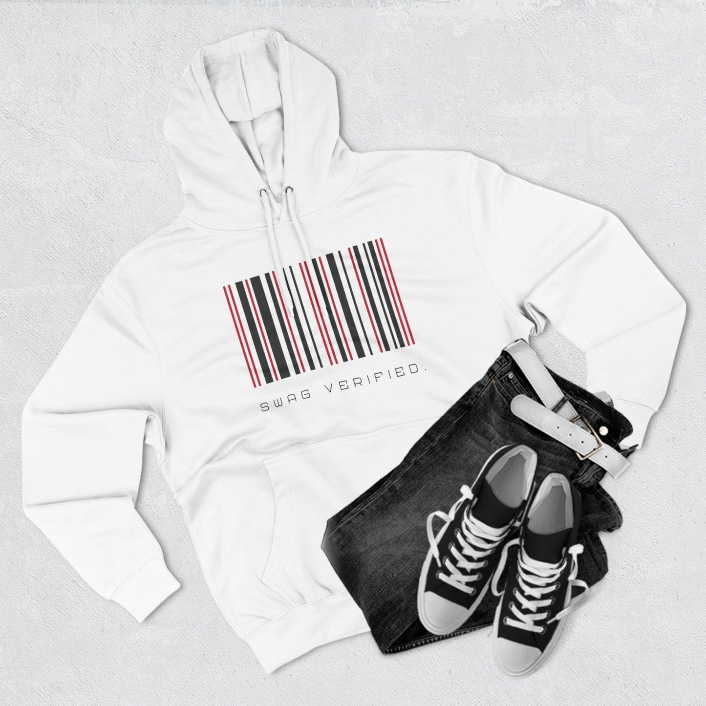 Unisex Premium Pullover Hoodie - Swag Verified. Barcode | US - Ohhh So Swag