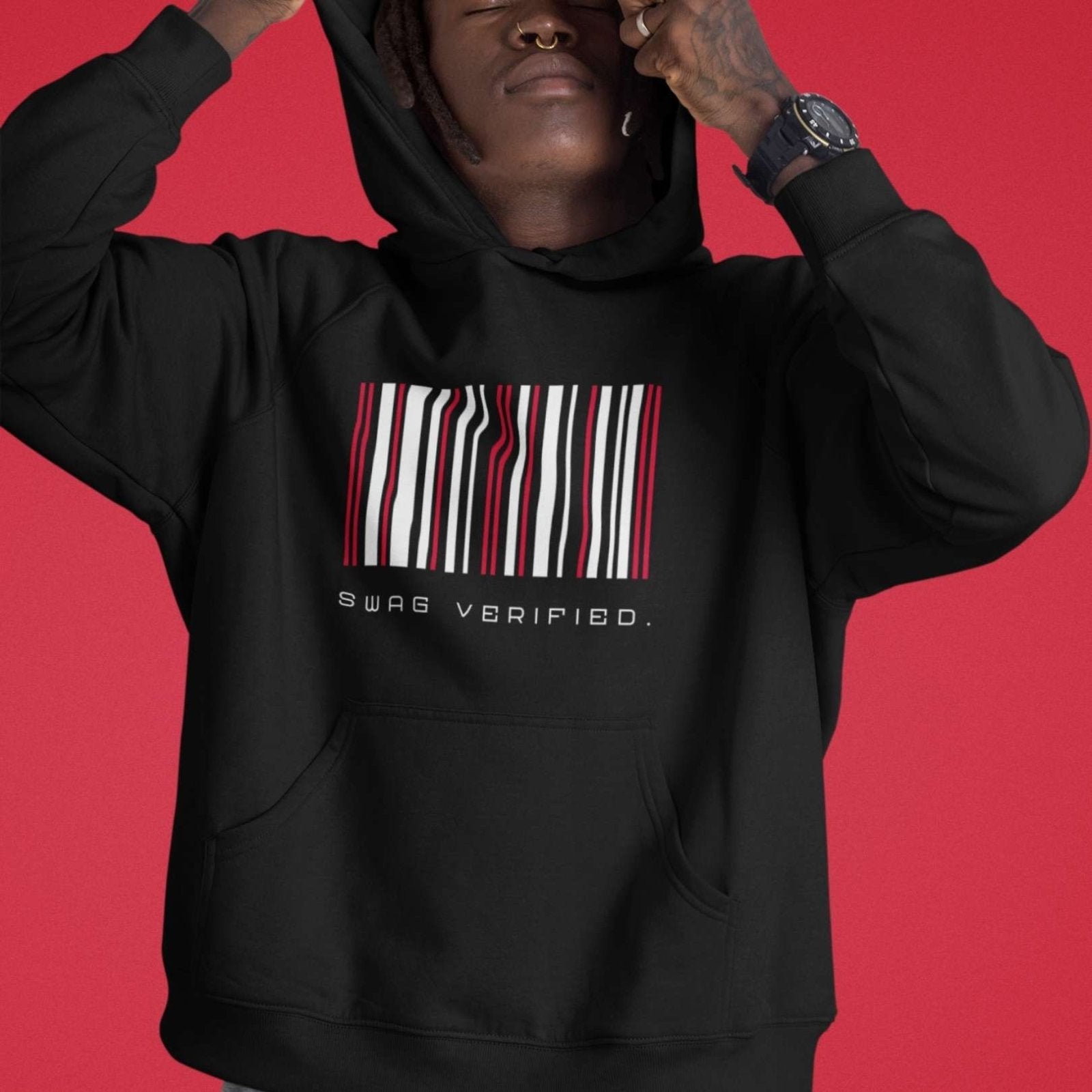 Unisex Premium Pullover Hoodie - Swag Verified. Barcode | US - Ohhh So Swag