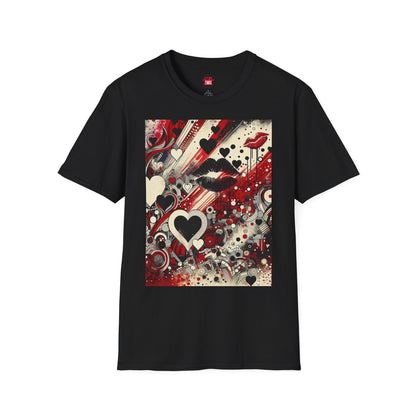 Unisex Streetwear Kiss Lips Graphic Tee for Women Men, Edgy Love - Inspired T-Shirt with Hearts and Lips, Trendy Crew Neck Shirts | CA - Ohhh So Swag