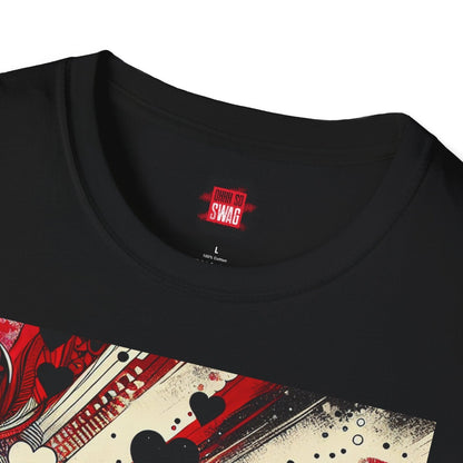 Unisex Streetwear Kiss Lips Graphic Tee for Women Men, Edgy Love - Inspired T-Shirt with Hearts and Lips, Trendy Crew Neck Shirts | CA - Ohhh So Swag