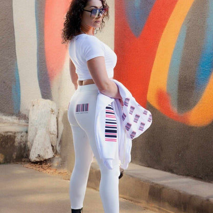 Unisex White Pullover Hoodie with Large Back Print - Swag Verified. Barcode | US - Ohhh So Swag