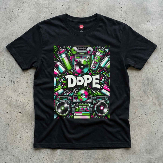Black Dope Graphic Cotton T-Shirt, Cool Unisex Hip Hop Tee for Music Lovers, 90s Casual Streetwear | US - Ohhh So Swag