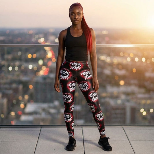 US | Graffiti Casual Leggings (Black) - I Came to Wreck Shop - Ohhh So Swag