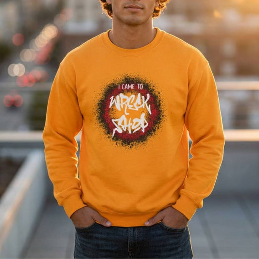 US | Graphic Champion® Sweatshirt – I Came to Wreck Shop - Ohhh So Swag