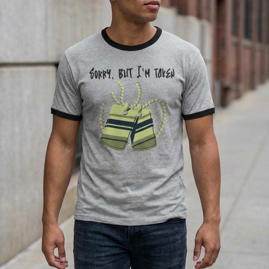US | Unisex Cotton Ringer Tee - Sorry, But I'm Taken - Ohhh So Swag