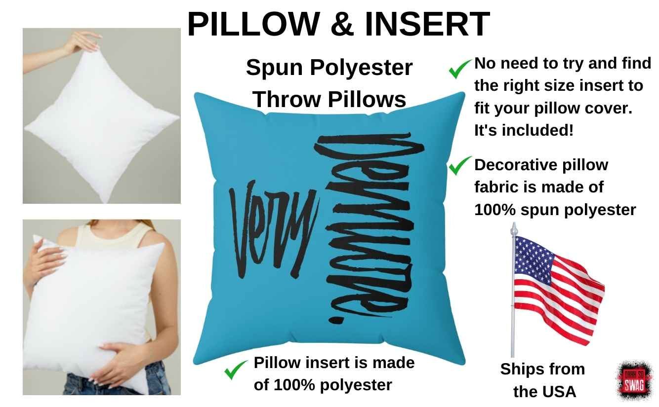 Very Demure Grey Throw Pillow for Bed Sofa Home Office | SHIPS FROM USA - Ohhh So Swag