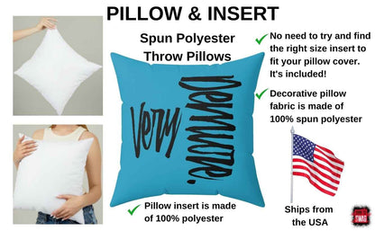 Very Demure Grey Throw Pillow for Bed Sofa Home Office | SHIPS FROM USA - Ohhh So Swag