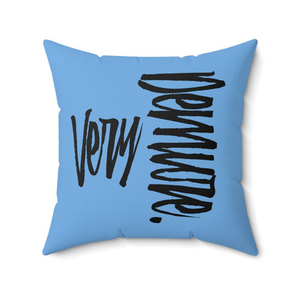 Very Demure Light Blue Throw Pillow for Sofa, Bed, Home | US - Ohhh So Swag
