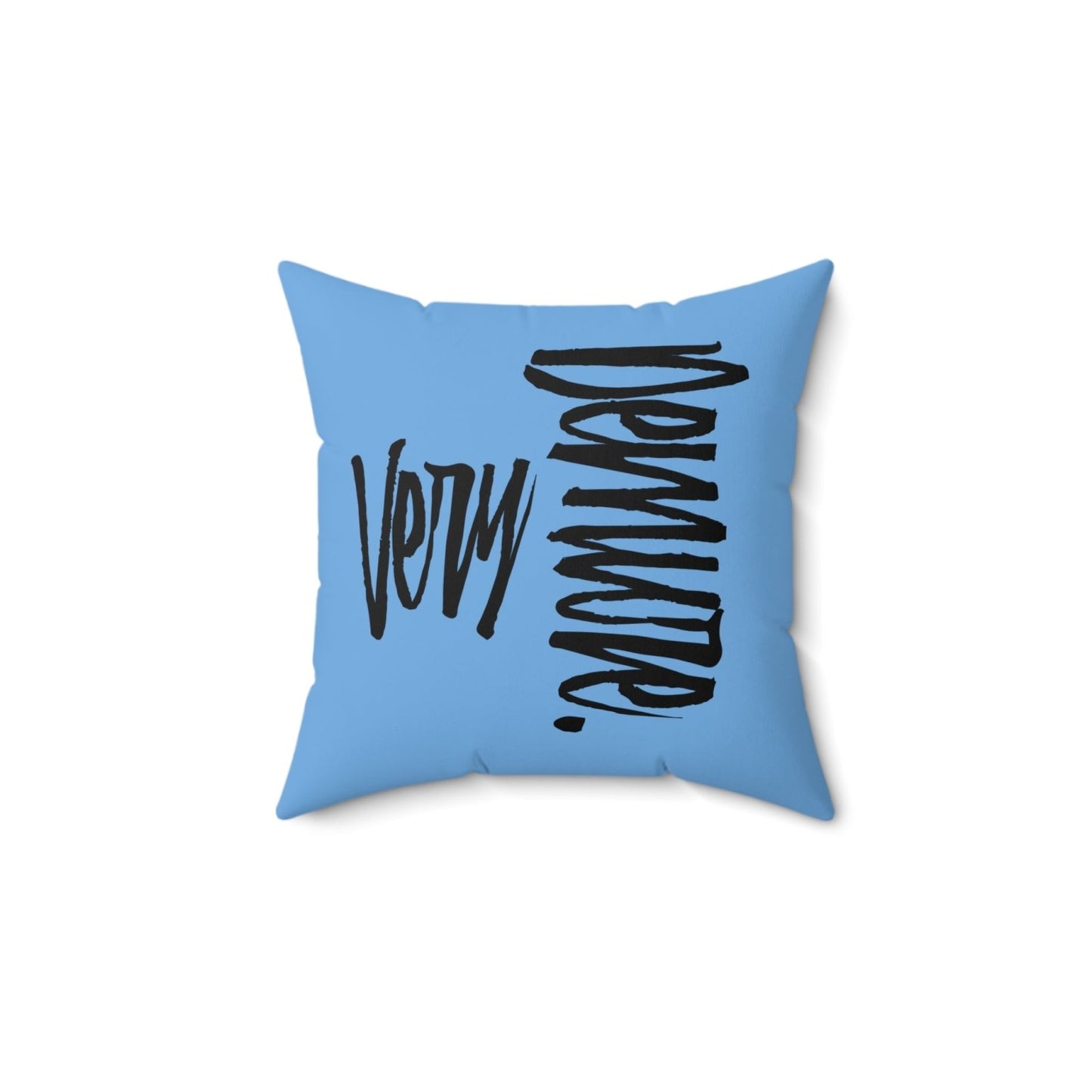 Very Demure Light Blue Throw Pillow for Sofa, Bed, Home | US - Ohhh So Swag