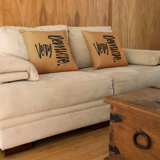 Very Demure Light Brown Throw Pillow, Autumn Home Decor | SHIPS FROM USA - Ohhh So Swag