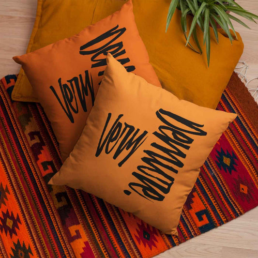Very Demure Orange Throw Pillow, Fall Autumn Decor | SHIPS FROM USA - Ohhh So Swag
