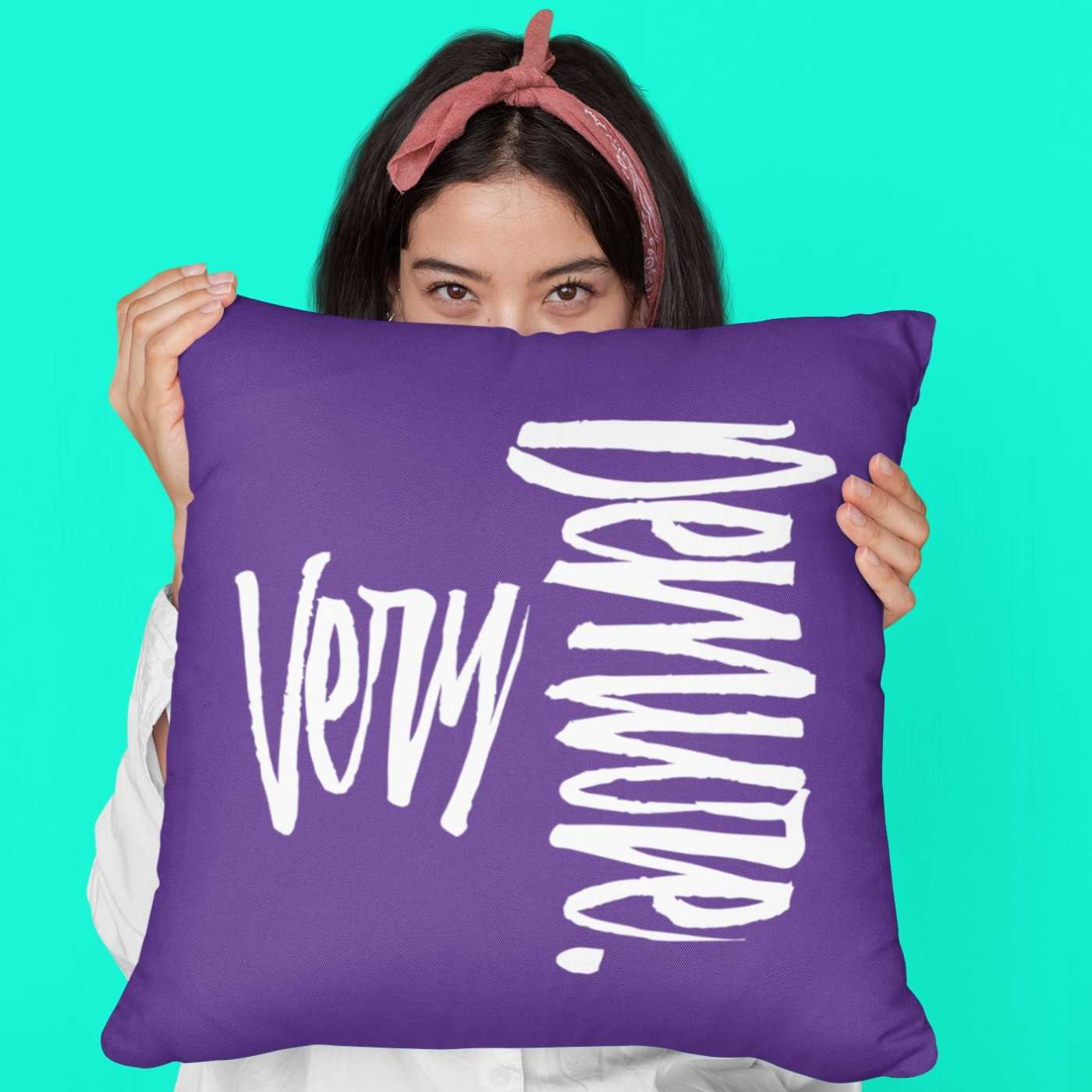 Very Demure Purple Throw Pillow for Couch, Chair, Bed | SHIPS FROM USA - Ohhh So Swag