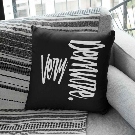 Very Demure Square Black Throw Pillow 14 16 18 20 inch | SHIPS FROM USA - Ohhh So Swag