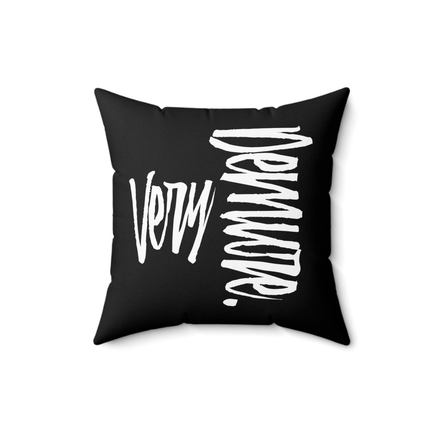 Very Demure Square Black Throw Pillow 16 x 16 inch, Black Accent Pillow 16 inches, Black Pillow for Couch | US - Ohhh So Swag