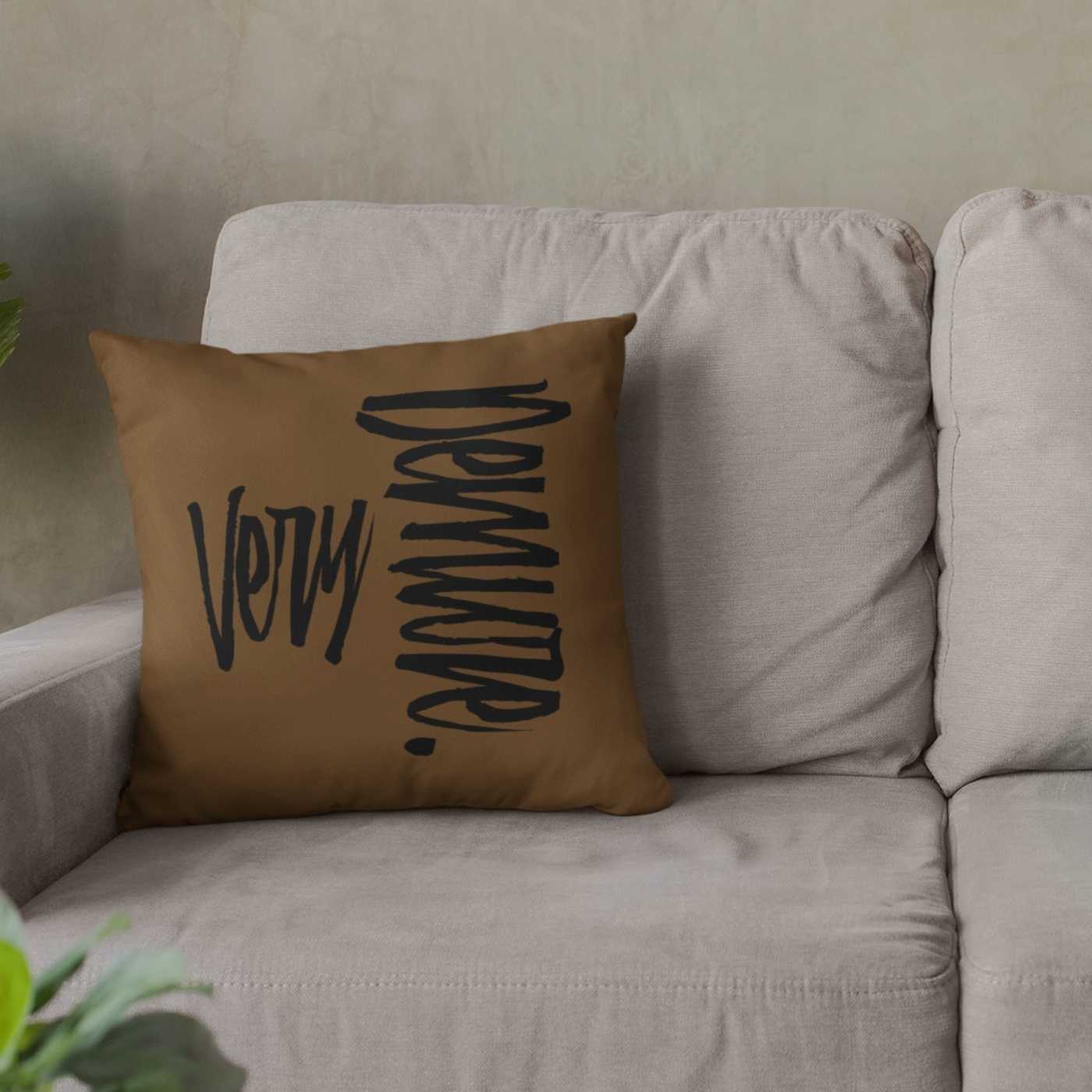 Very Demure Square Fall Rustic Brown Throw Pillow | SHIPS FROM USA - Ohhh So Swag