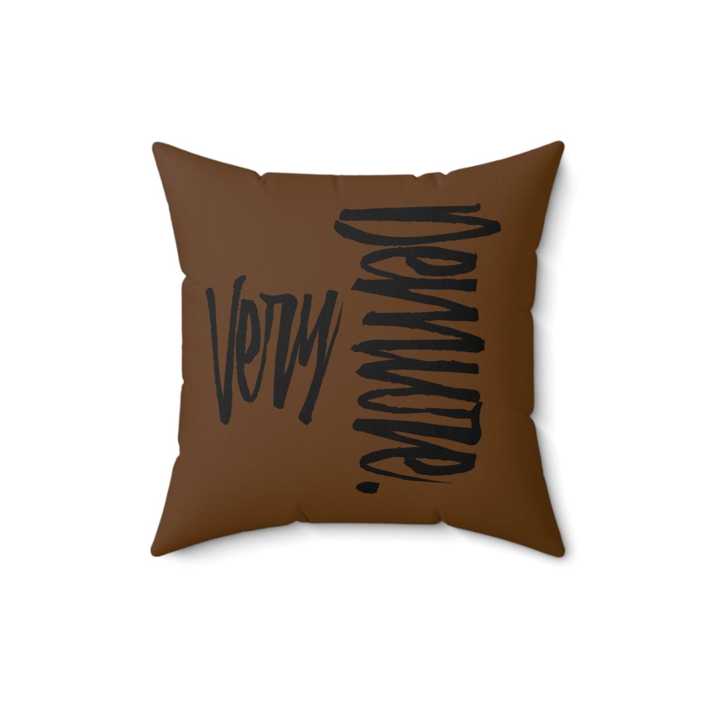 Very Demure Square Fall Rustic Brown Throw Pillow | US - Ohhh So Swag