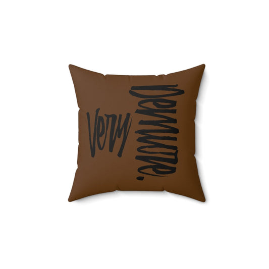 Very Demure Square Fall Rustic Brown Throw Pillow | US - Ohhh So Swag