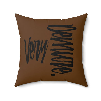 Very Demure Square Fall Rustic Brown Throw Pillow | US - Ohhh So Swag