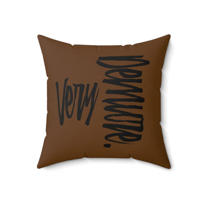 Very Demure Square Fall Rustic Brown Throw Pillow | US - Ohhh So Swag