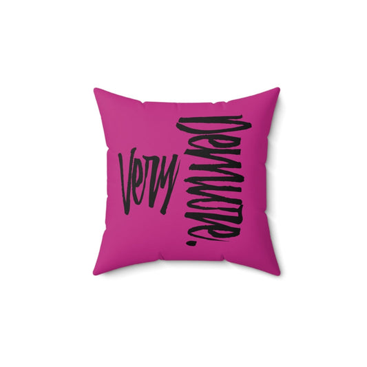 Very Demure Square Pink Throw Pillow 14 16 18 20 Inch | US - Ohhh So Swag