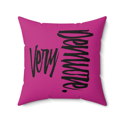 Very Demure Square Pink Throw Pillow 14 16 18 20 Inch | US - Ohhh So Swag