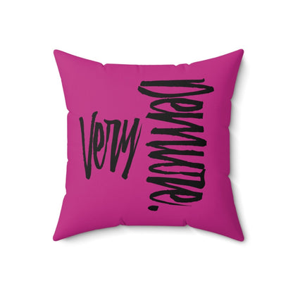 Very Demure Square Pink Throw Pillow 14 16 18 20 Inch | US - Ohhh So Swag