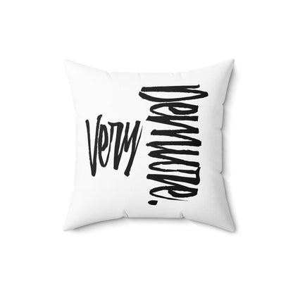Very Demure Square White Throw Pillow 16 x 164 Inch, Very Demure White Throw Pillow with Words 16 inches | US - Ohhh So Swag