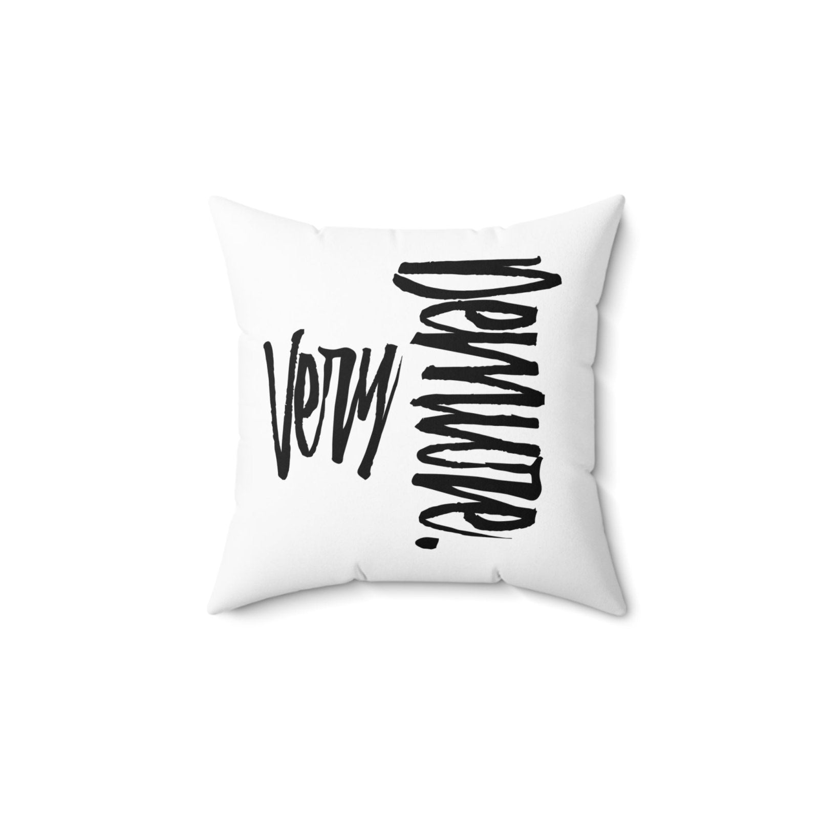 Very Demure Square White Throw Pillow 14 x 14 Inch, Very Demure White Throw Pillow with Words 14 inches | US - Ohhh So Swag