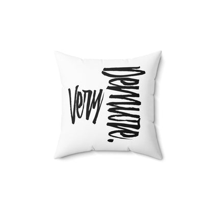 Very Demure Square White Throw Pillow 14 x 14 Inch, Very Demure White Throw Pillow with Words 14 inches | US - Ohhh So Swag