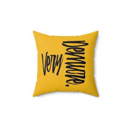 Very Demure Square Yellow Throw Pillow 14 16 18 20 inch | US - Ohhh So Swag