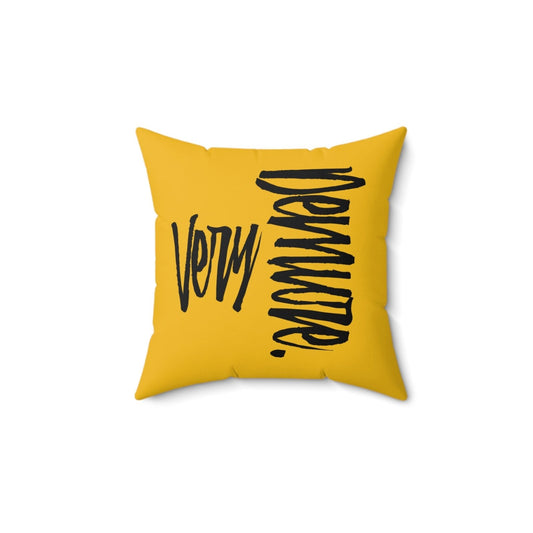 Very Demure Square Yellow Throw Pillow 14 16 18 20 inch | US - Ohhh So Swag