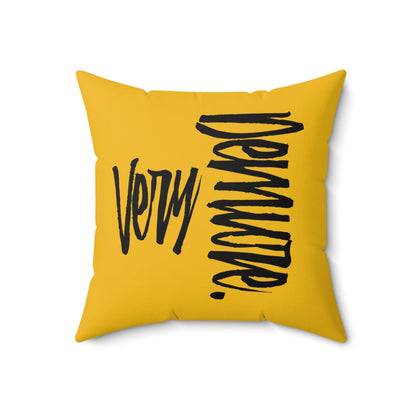 Very Demure Square Yellow Throw Pillow 14 16 18 20 inch | US - Ohhh So Swag