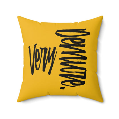 Very Demure Square Yellow Throw Pillow 14 16 18 20 inch | US - Ohhh So Swag
