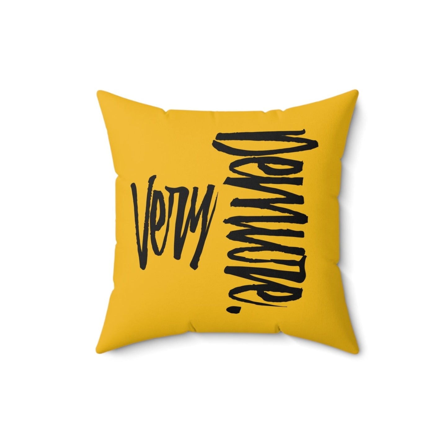 Very Demure Square Yellow Throw Pillow 14 16 18 20 inch | US - Ohhh So Swag