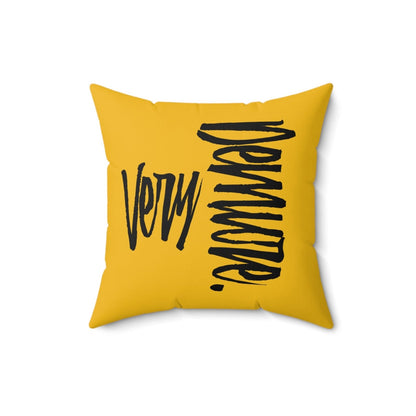 Very Demure Square Yellow Throw Pillow 14 16 18 20 inch | US - Ohhh So Swag