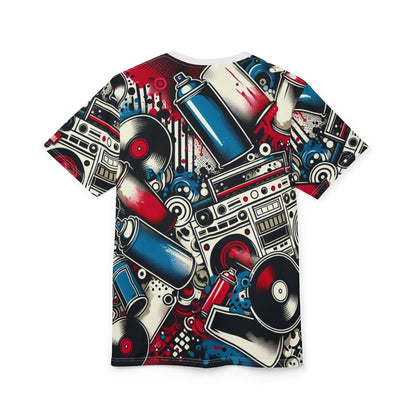 Vintage Style Casual Unisex Crew Neck 90s Hip Hop Graphic Tee, Music Inspired Short Sleeve Retro Graffiti T-Shirt | US - Ohhh So Swag