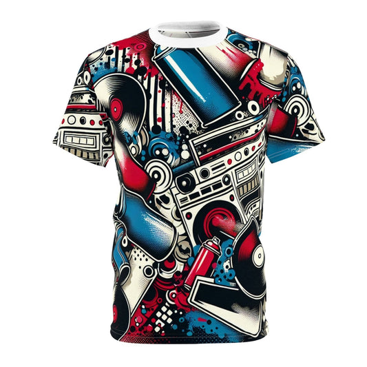 Vintage Style Casual Unisex Crew Neck 90s Hip Hop Graphic Tee, Music Inspired Short Sleeve Retro Graffiti T-Shirt | US - Ohhh So Swag